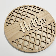 Welcome Hello Geometric Designs Round Doorhanger