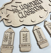 Personalized Teacher Classroom Hall Pass Hanger