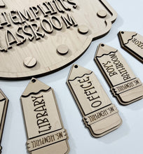 Personalized Teacher Classroom Hall Pass Hanger