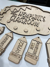 Personalized Teacher Classroom Hall Pass Hanger