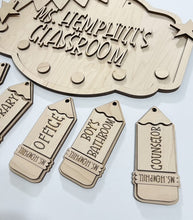 Personalized Teacher Classroom Hall Pass Hanger