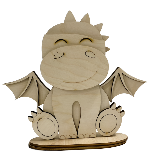 Happy Dragon Standing Shelf Sitter with Interchangeable Seasonal Hats
