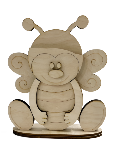 Happy Bee Standing Shelf Sitter with Interchangeable Seasonal Hats