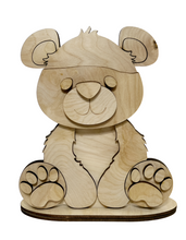 Cute Bear Standing Shelf Sitter with Interchangeable Seasonal Hats