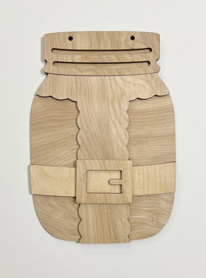 Santa Suit Christmas Mason Jar Cutout Doorhanger 10