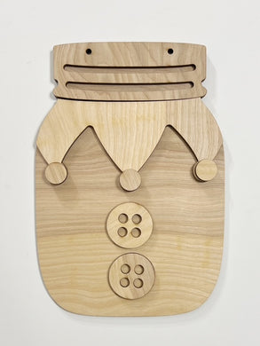 Elf Suit Christmas Mason Jar Cutout Doorhanger 10