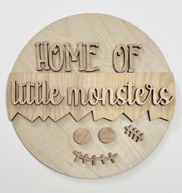 Home of Little Monsters Halloween Round Doorhanger 10