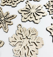 Set of 10 Double Layered Snowflake Ornaments