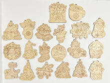 Scored Single Layer Fancy Christmas Ornaments Set of 20 Paint Yourself