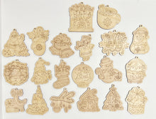 Scored Single Layer Fancy Christmas Ornaments Set of 20 Paint Yourself