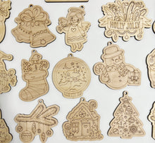 Scored Single Layer Fancy Christmas Ornaments Set of 20 Paint Yourself