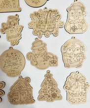 Scored Single Layer Fancy Christmas Ornaments Set of 20 Paint Yourself