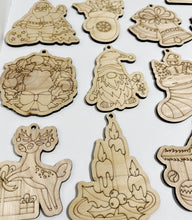 Scored Single Layer Fancy Christmas Ornaments Set of 20 Paint Yourself