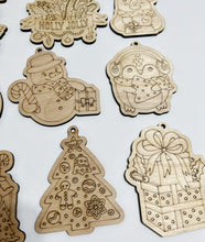 Scored Single Layer Fancy Christmas Ornaments Set of 20 Paint Yourself