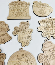 Scored Single Layer Fancy Christmas Ornaments Set of 20 Paint Yourself