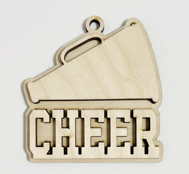 Sports Cheer Baseball Hockey Soccer Baseball Tennis Softball Football Basketball Volleyball Double Layered Ornaments Car Charm Tag