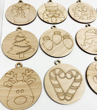 Scored Single Layer Simple Round Christmas Ornaments Set of 21 Paint Yourself