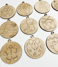 Scored Single Layer Simple Round Christmas Ornaments Set of 21 Paint Yourself