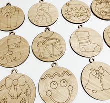 Scored Single Layer Simple Round Christmas Ornaments Set of 21 Paint Yourself