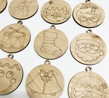 Scored Single Layer Simple Round Christmas Ornaments Set of 21 Paint Yourself