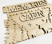 Memories Are Made At The Cabin Camping Bears Doorhanger