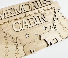Memories Are Made At The Cabin Camping Bears Doorhanger