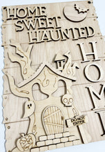 Home Sweet Haunted Home Spooky House Halloween Rectangle Doorhanger