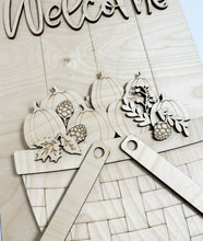 Interchangeable Bases and Door Hangers for Seasonal Basket Inserts and Add Ons