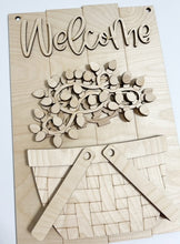 Interchangeable Bases and Door Hangers for Seasonal Basket Inserts and Add Ons