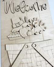 Interchangeable Bases and Door Hangers for Seasonal Basket Inserts and Add Ons