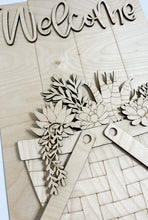 Interchangeable Bases and Door Hangers for Seasonal Basket Inserts and Add Ons