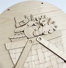 Interchangeable Bases and Door Hangers for Seasonal Basket Inserts and Add Ons