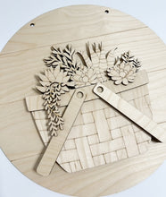 Interchangeable Bases and Door Hangers for Seasonal Basket Inserts and Add Ons