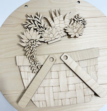 Interchangeable Bases and Door Hangers for Seasonal Basket Inserts and Add Ons