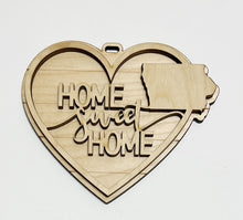 Heart Home Sweet Home USA State Double Layered Ornament