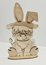 Highland Cow Standing Shelf Sitter with Interchangeable Seasonal Hats