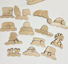 Puppy Dog Standing Shelf Sitter with Interchangeable Seasonal Hats