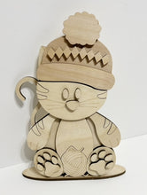 Kitty Cat Standing Shelf Sitter with Interchangeable Seasonal Hats