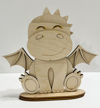 Happy Dragon Standing Shelf Sitter with Interchangeable Seasonal Hats