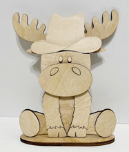 Moose Standing Shelf Sitter with Interchangeable Seasonal Hats