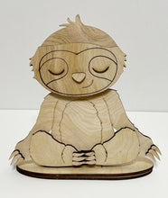 Peaceful Sloth Standing Shelf Sitter with Interchangeable Seasonal Hats
