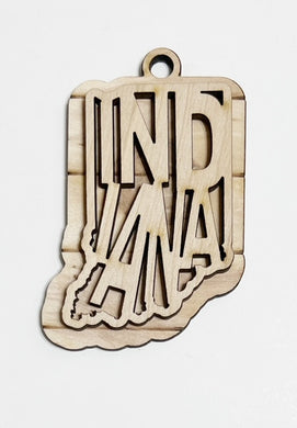 State Name Cutout Ornament