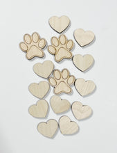 Grandkids Tree with Hearts and Pawprints Round Doorhanger