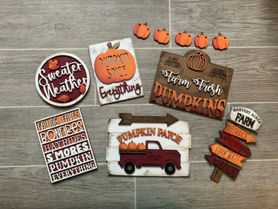 Sweater Weather Pumpkin Patch Tiered Tray Set