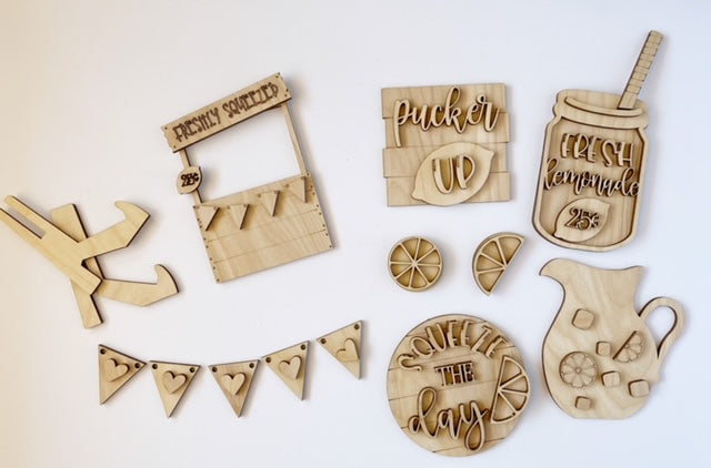 Squeeze the Day Lemonade Tiered Tray Set