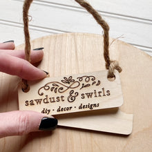 Customizable Wood 2 Piece Door Hanger