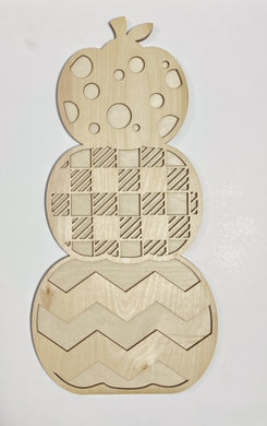 Patterned Double Layer Pumpkin Trio Stack