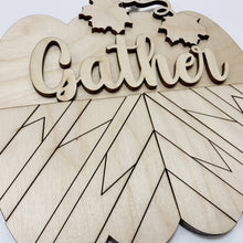 BoHo Patchwork Pumpkin with 3D Word Cutout Doorhanger