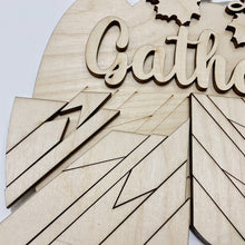 BoHo Patchwork Pumpkin with 3D Word Cutout Doorhanger