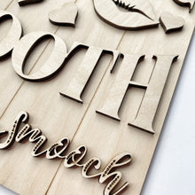 Cupid's Kissing Booth 25 cents per Smooch Rectangle Doorhanger / Sign